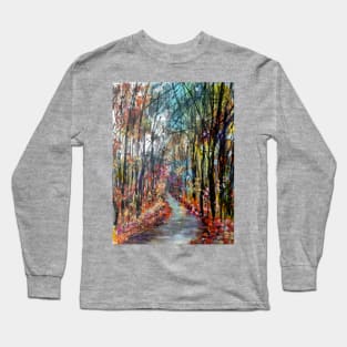 Inviting Autumn Woodland Lane Long Sleeve T-Shirt